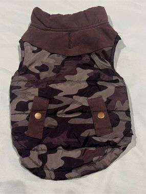 Simply Dog camouflage and orange dog vest, Small